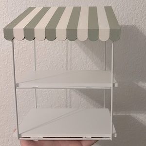 Spring Market Flower Stand Tiered Tray With Awning Target Bullseye New